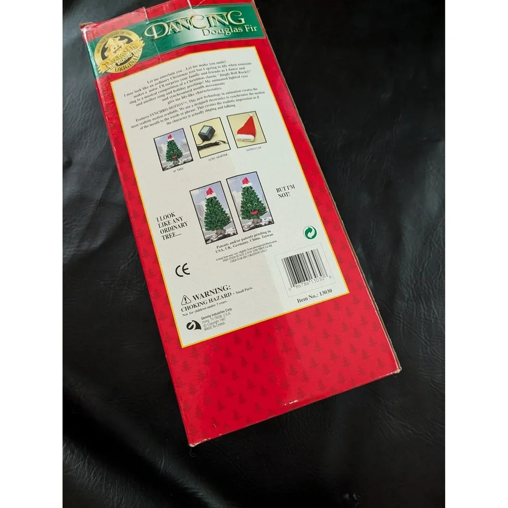 Gemmy Dancing Douglas Fir Animated Talking Christmas Tree 14 in Working Boxed